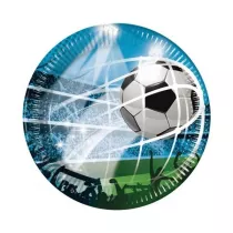 Godan Talerzyki papierowe Soccer Fans 23 cm 8 szt.