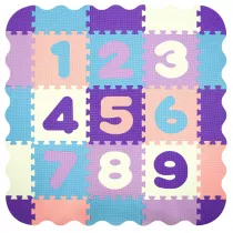 Mata puzzlowa 9 elementw 30x30 kojec fiolet Almarina