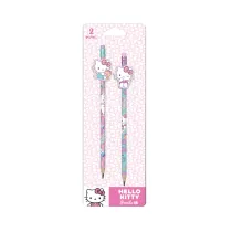 Patio O��wki z gumow� nak�adk� Hello Kitty wz�r 3 Pink blister 2 szt.