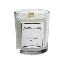 Polskie wiece wieca sojowa CHRISTMAS TIME z drewnianym knotem 190 g