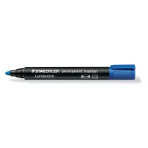 Staedtler Marker wodoodporny Lumocolor, niebieski, okr�g�y
