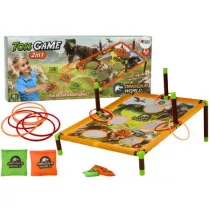Gra zr�czno�ciowa 2w1 Rzut woreczkiem i obr�cz� LeanToys