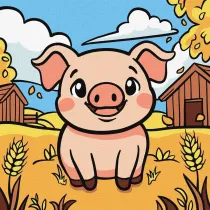 Malowanie po numerach - Fajny prosiaczek Kids Ideyka