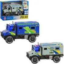 Auto ciarwka policja wiato i dwik Trifox