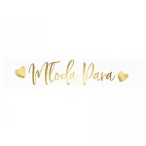PartyDeco Tablica rejestracyjna M�oda Para z�oty 52x11,5 cm