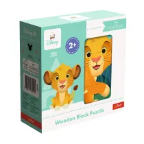 Drewniane klocki puzzle - Krl Lew Trefl