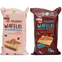 Super Fudgio Zestaw Wafelki z kremem: kakaowo-orzechowe, s�odzone daktylem 2 x 120 g Bio