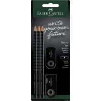 Faber-Castell Zestaw 3 o��wki Grip + gumka + temper�wka Sleeve
