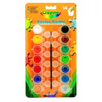 Crayola Farby plakatowe + p�dzel 14 kolor�w
