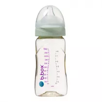 b.box Butelka ze smoczkiem do karmienia niemowlt wykonana z PPSU, szawia 240 ml