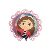 PartyDeco Balon foliowy pastylka Koci Domek Gabi 52x52cm