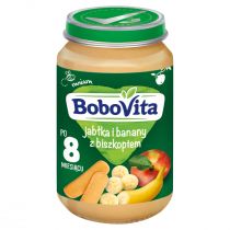 BoboVita Deserek Jabłka i banany z biszkoptem po 8 miesiącu 190 g