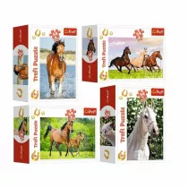 Puzzle 54el Mini wiat koni 19724, 19725, 19726, 19727 (54193) Trefl