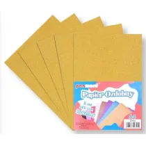 Polsirhurt Papier ozdobny A4 brokatowy 140g z�oty 5ark