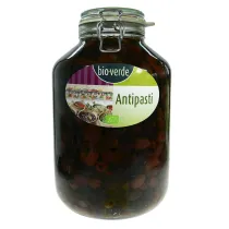 Oliwki czarne kalamata bez pestek z zioami w oleju (soik) - bio-verde 4.6 kg Bio