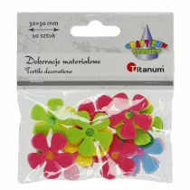 Titanum Filcowe kwiatki z pomponem w rodku 30 mm