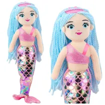 Syrenka pluszowa ogon holograficzny 48cm Leantoys