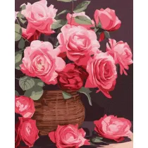 Ideyka Malowanie po numerach z ram� - Kolorowe r�e 40x50cm
