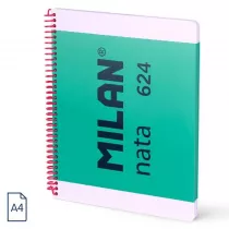 Zeszyt na spirali A4/80K linia 1918 zielony MILAN