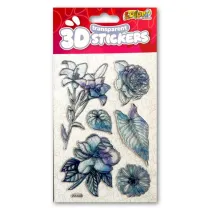 Penmate Naklejki 3D Transparent Lue Flowers