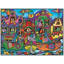 Kolorowanka welwetowa 47x35cm ��dki i domki