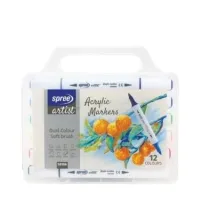 Koh-I-Noor Markery akrylowe dwustronne 12 kolor�w