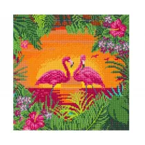 Epee Obraz na p��tnie z mozaik� Flamingi 30x30cm