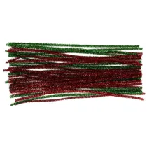 Brewis Druciki kreatywne metaliz. zielone i czerwone 30cm