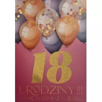 Yeku Karnet Urodziny 18 damskie
