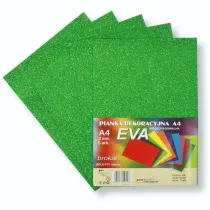 Polsirhurt Pianka brokatowa A4 Eva zielona biodegradowalna 5 szt.