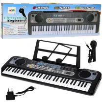 LeanToys Keyboard z mikrofonem, stojakiem i nutami