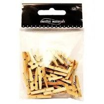 Galeria Hobby Klamerki drewniane naturalne 25 mm