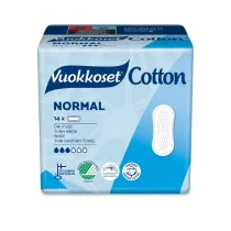 Vuokkoset Cotton, Podpaski bez skrzydeek Normal Sensitive 14 szt.