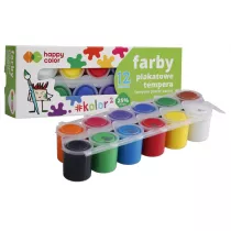 Happy Color Farby plakatowe tempera, 12 kolorw x 25 ml 12 x 25 ml