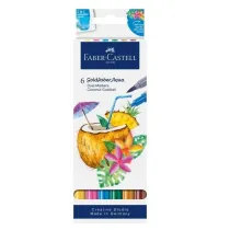 Faber-Castell Pisak akwarelowy goldfaber aqua dwustronny zestaw coconut 6 szt.