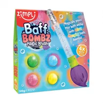 Kule do kpieli zestaw 4 szt. z pdzlem Baff Bombz Magic Brush 3+ Zimpli Kids