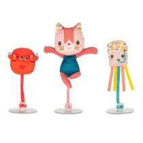 Lilliputiens Zestaw 3 zabawek do kpieli z przyssawkami Kotka Jeanne 3 m+