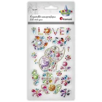 Titanum Kryszta�ki samoprzylepne s�o�, napis LOVE 22 szt