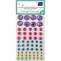 Interdruk Naklejki dekoracyjne Colourful Diamonds 62 szt.