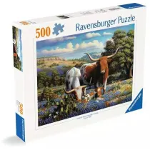 Puzzle 2D 500 el. Krowy d�ugorogie Ravensburger