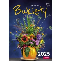Kalendarz 2025 A4 cienny Bukiety