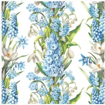 Serwetki DAISY Lunch SD 330x330 Kwiaty niebieskie 009401