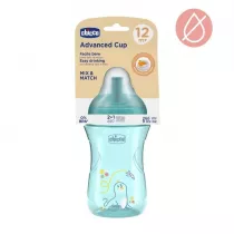Chicco Kubek niekapek ze slowk 266ml turkusowy 12m+