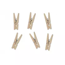 PartyDeco Klamerki drewniane naturalne drewno 20 szt.