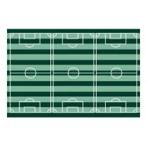 PartyDeco Obrus Boisko pi�karskie 120x180cm mix
