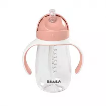 Beaba Butelka-kubek niekapek tritanowa ze somk Old pink 300 ml