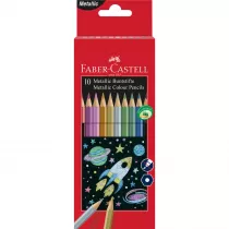 Faber-Castell Kredki owkowe metaliczne szecioktne 10 szt.