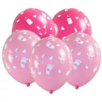 Balony Baby shower dziewczynka 5 szt.