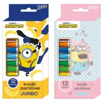 Beniamin Kredki pastelowe Jumbo Minionki 12 szt.