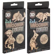Puzzle drewniane 3D 2w1 Grafix